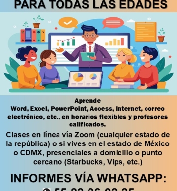 Se imparten clases de computación para todas las edades y todos los niveles
