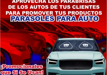PARASOLES PARA AUTOS Y AROMATIZANTES PARA AUTOS PROMOCIONALES QUE SI SE USAN