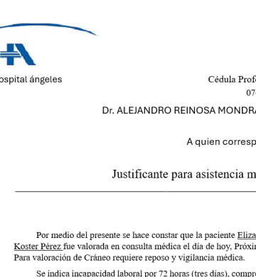 JUSTIFICANTES HOSPITAL PARTICULAR