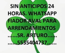 Fiador Aval para arrendamientos Cdmex y foraneos