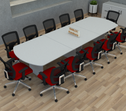Mesa de juntas curva 340