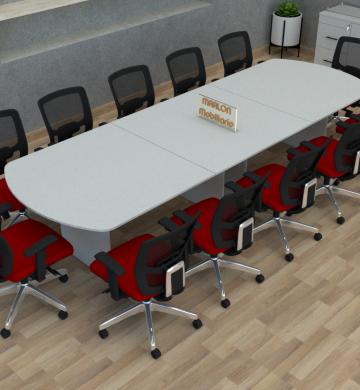 Mesa de juntas curva 340