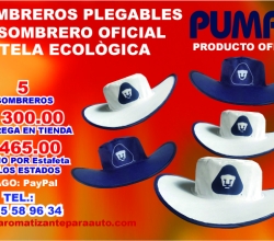 SOMBREROS PERSONALIZADOS PARA LOS PUMAS QUE VAN AL ESTADIO