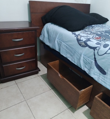 RECAMARA INDIVIDUAL BASE CON CAJONES