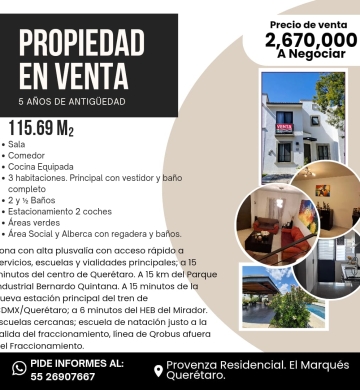Casa en VENTA en Provenza Residencial, el Marqués Querétaro
