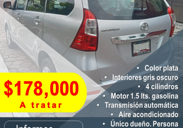 TOYOTA AVANZA 2016 EN PUEBLA