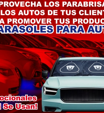 PARASOLES PARA AUTOS Y AROMATIZANTES PARA AUTOS PROMOCIONALES QUE SI SE USAN