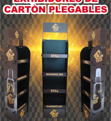 EXHIBIDORES PLEGABLES DE CARTON Y COROPLAST PERSONALIZADOS