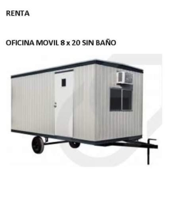 Renta de Oficina móvil sin baño