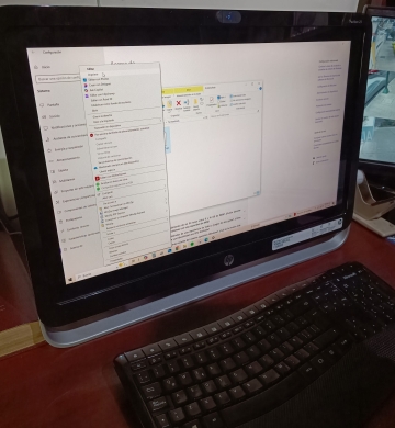 Computadora funcionando.