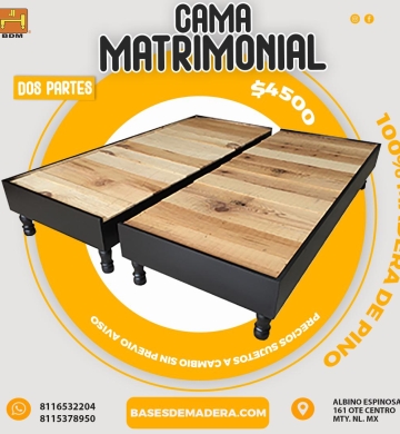 CAMA MATRIMONIAL 2 PARTES