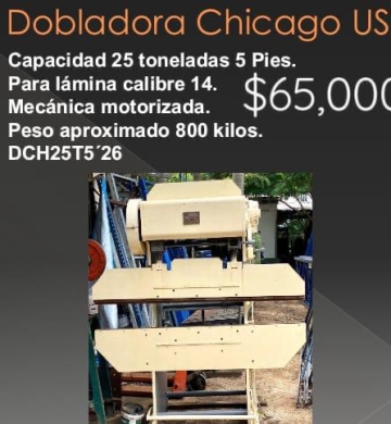 DOBLADORA CHICAGO USA