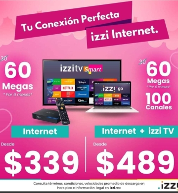 Internet Izzi $339 Mensual