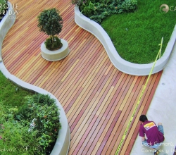 Deck Cumarú, Ipe, Teca, PVC,  de Cuatro Acabados, -4akva2-