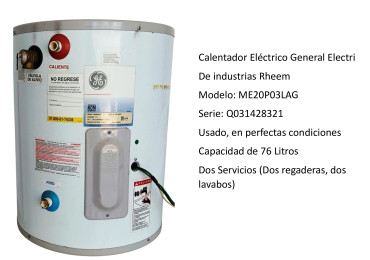 Calentador Eléctrico General Electric