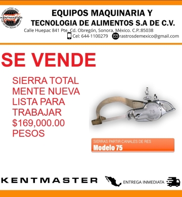 SE VENDE SIERRA NUEVA PARA PARTIR CANALES DE RES MODELO 75