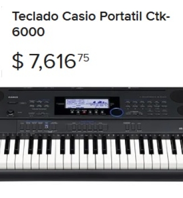 TECLADO CASIO CTK-6000 USADO