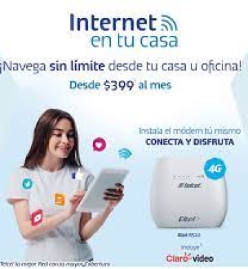 Internet Telcel en casa 50 megas Pachuca