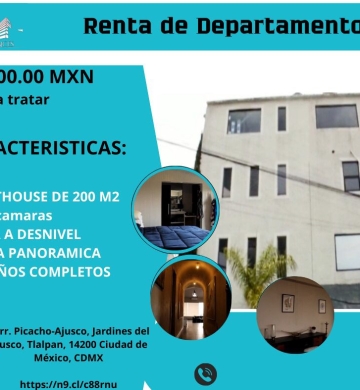 En RENTA: ¡Impresionante Penthouse de 200 m² con impresionantes vistas panorámicas