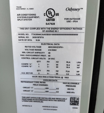 Condensadoras y Manejadoras Trane