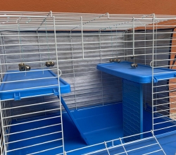 Jaula para Roedores de 2 pisos con Base Plásica y Accesorios 69 x 61 cm