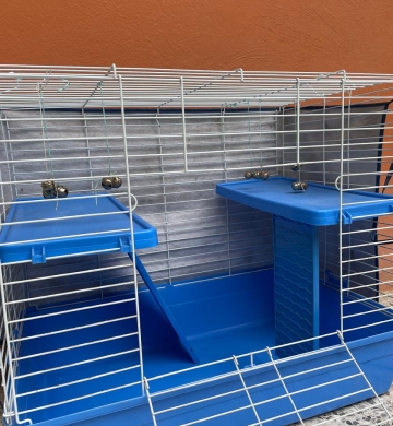 Jaula para Roedores de 2 pisos con Base Plásica y Accesorios 69 x 61 cm
