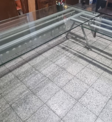 Escritorio de vidrio Tipo L