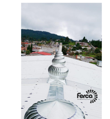 EXTRACTOR ATMOSFERICO FABRICADO EN LAMINA GALVANIZADA DE 36