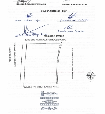 Terreno  1 700 metros cuadrados en Municipio de Otzolotepec Estado de México para construcción de casa o negocio, rico en agua.