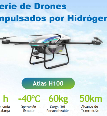 Dron impulsado por hidrógeno Atlas H100 agricola